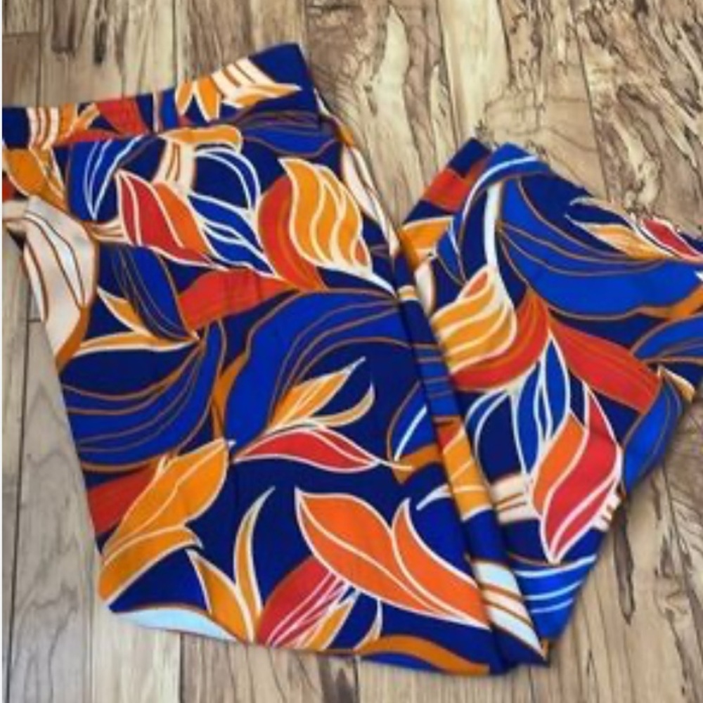Mlle Gabrielle Wide Leg Jumpsuit in Blue and Orange
